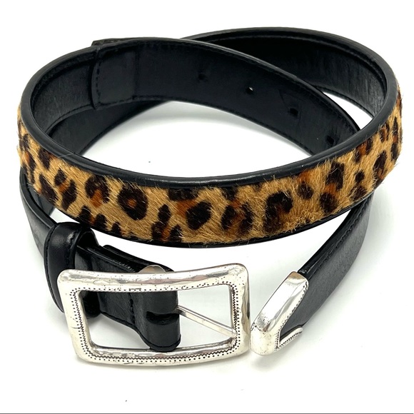 Brighton Accessories Womens Brighton Belt M 3 Leopard Print Calf